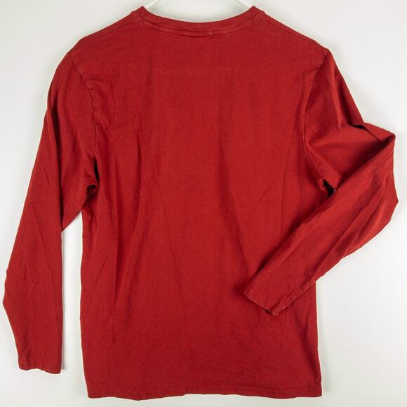 Gymshark T-Shirt Men’s Large Athletic Fit Red Long Sleeve Graphic Legacy Shark - Picture 8 of 10